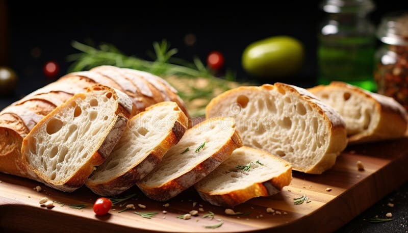 Schweinefleisch vom Grill auf Ciabatta, eine rustikale hausgemachte Mahlzeit aus ai vektor abbildung