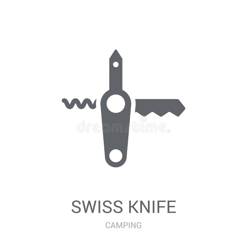 Schweizareknivsymbol vektor illustrationer