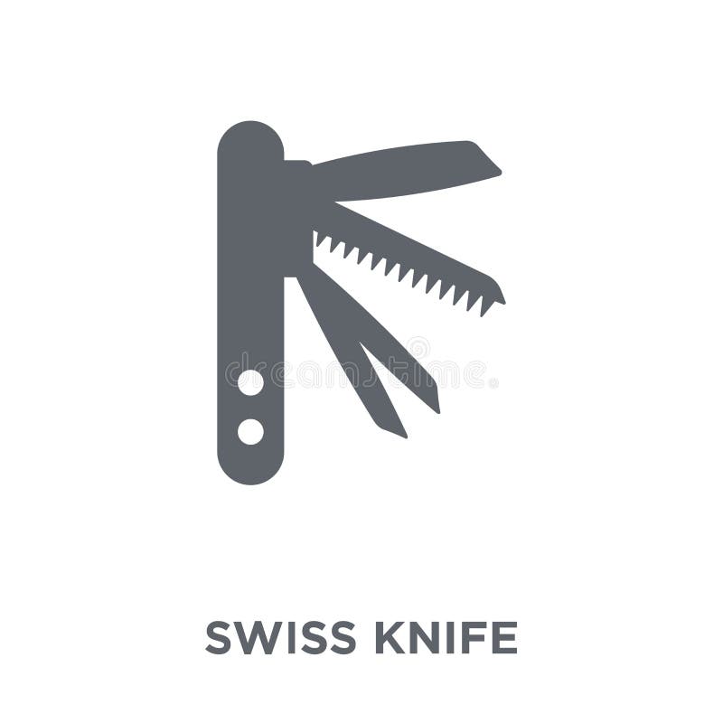 Schweizisk knivsymbol från campa samling stock illustrationer