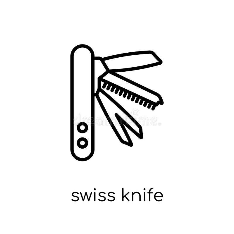 Schweizisk knivsymbol från campa samling stock illustrationer