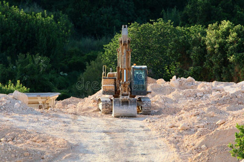 Heavy construction machinery, tractors and bulldozers at a construction site in Israel. Heavy construction machinery, tractors and bulldozers at a construction site in Israel