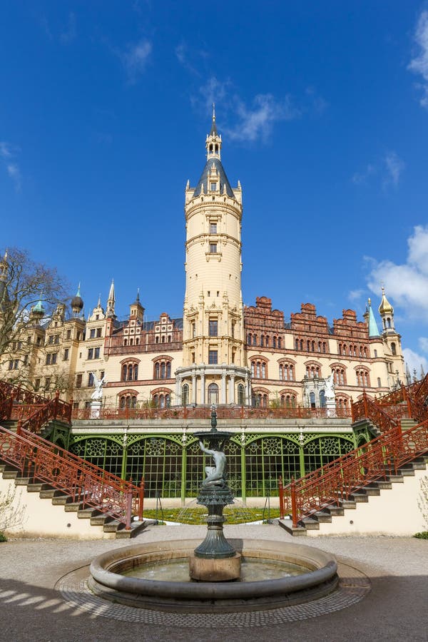 Schwerin Castle Schweriner Schloss Orangerie Parliament Government Mecklenburg-Vorpommern portrait format in Germany