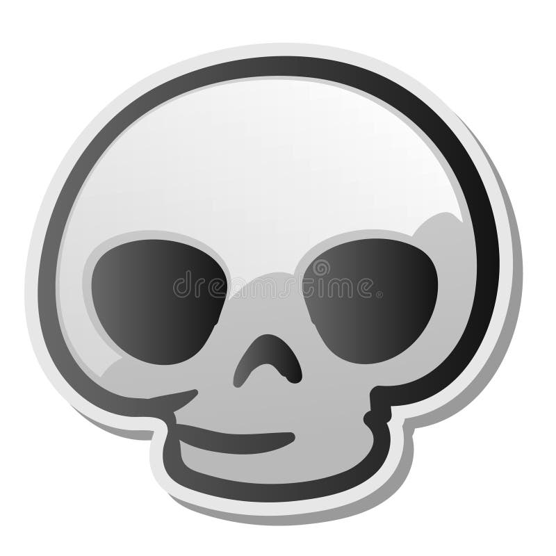 Schädel emoji Gesicht, Emoticon, Aufkleber lizenzfreie abbildung Schädel emoji Gesicht, Emoticon, Aufkleber lizenzfreie abbildung