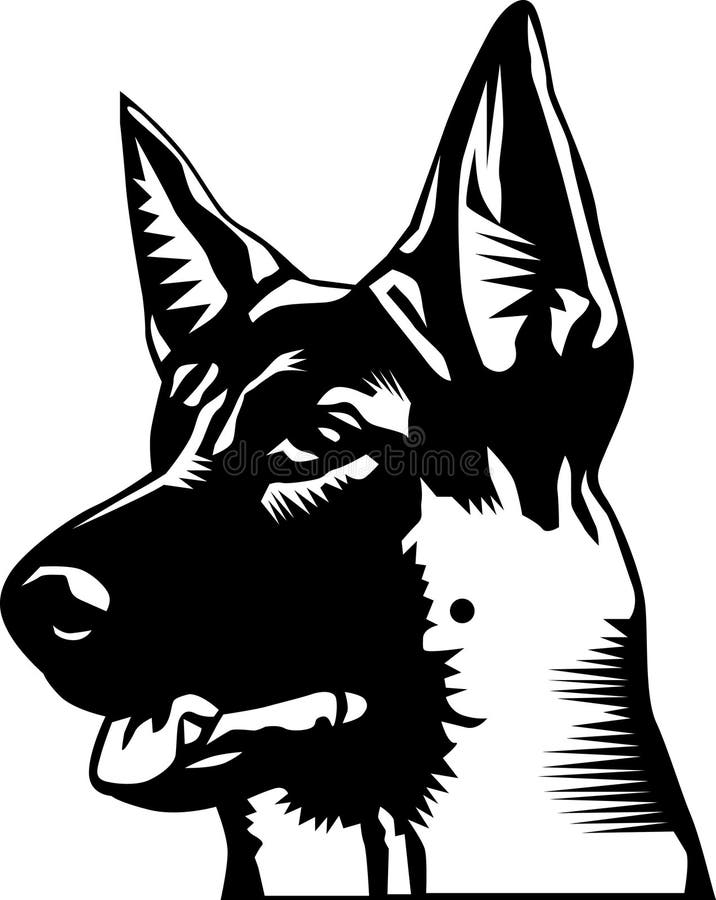 Schäferhundkopf lizenzfreie abbildung Schäferhundkopf lizenzfreie abbildung
