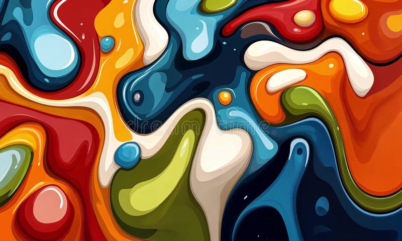 Schéma de peinture liquide abstraite vibrant illustration libre de droits