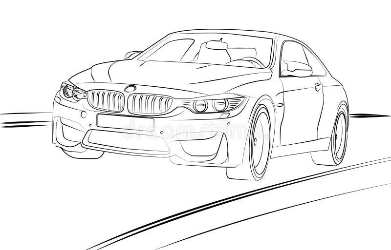 Schéma voiture illustration stock Schéma voiture illustration stock