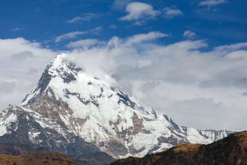 Schöne Ansicht von Annapurna Reichweite, Himalajaberge, Nepal