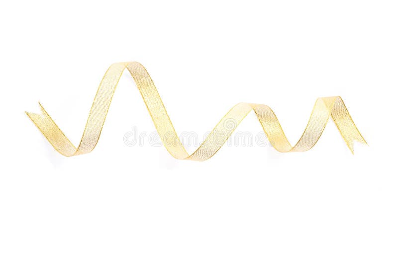 Schöne Goldband-Torsionsspirale lokalisiert auf weißem Hintergrund stockfoto Schöne Goldband-Torsionsspirale lokalisiert auf weißem Hintergrund stockfoto