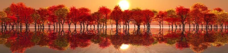 Schöne Herbstlandschaft lizenzfreie stockfotos