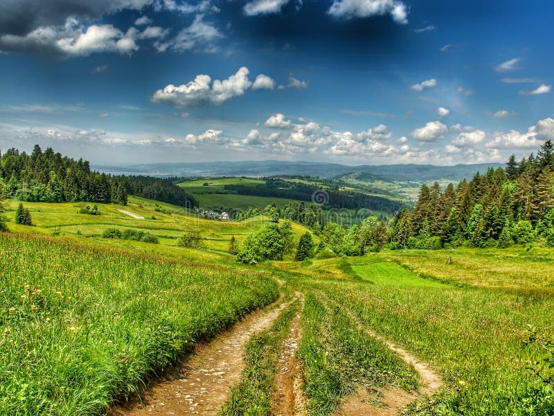 Schöne Landschaft von Pieniny-Strecke in Süd-Polen