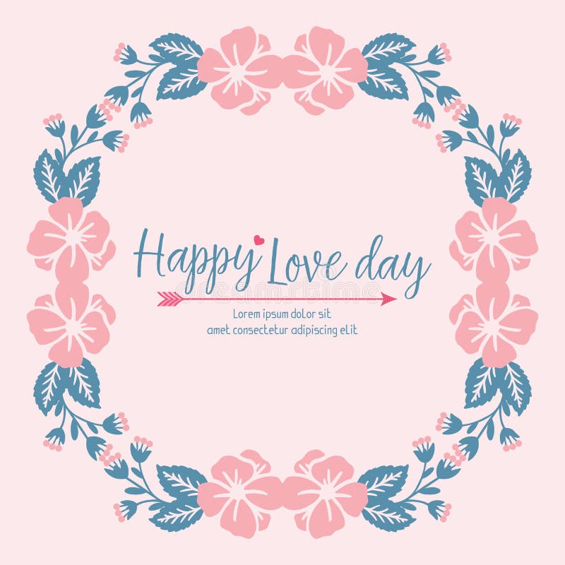Schöne Menge Pfirsichblume Rahmen, für elegante Happy Hour Gruß Karte Design Vector stock abbildung