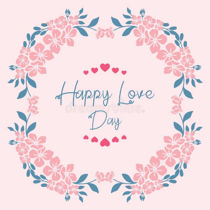Schöne Menschenmenge Blatt- und Blütenrahmen, für Happy Love Gruß-Card-Vorlage Design romantisch Vector vektor abbildung