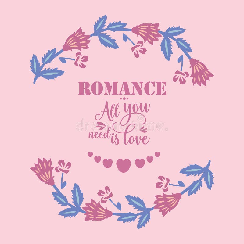 Schöne Menschenmenge an Blättern und Blumenrahmen, für elegante Romantik Einladungskarten Design Vector vektor abbildung
