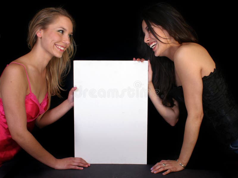 Schöne Reklameanzeige-Frauen lizenzfreie stockfotos Schöne Reklameanzeige-Frauen lizenzfreie stockfotos