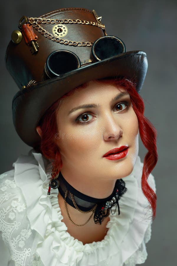 Schöne steampunk Frau lizenzfreies stockfoto Schöne steampunk Frau lizenzfreies stockfoto