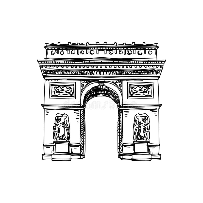 Schöne Weinlesefrankreich-Architektur Illustration des Vektors Hand gezeichnete vektor abbildung Schöne Weinlesefrankreich-Architektur Illustration des Vektors Hand gezeichnete vektor abbildung