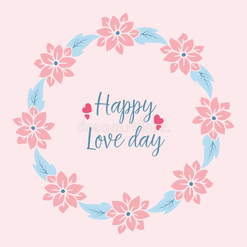Schöner Crowd Peach Blumenrahmen, isoliert auf einem rosa eleganten Hintergrund, für Happy Hour Gruß Karte Design lizenzfreie abbildung
