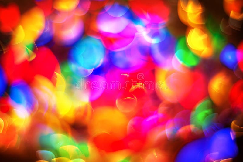 Schöner farbenfroher Abstraktes Hintergrund Weihnachtslichtern boken in Erstaunlich Feiertagsbeschaffenheit für Design stockfotografie
