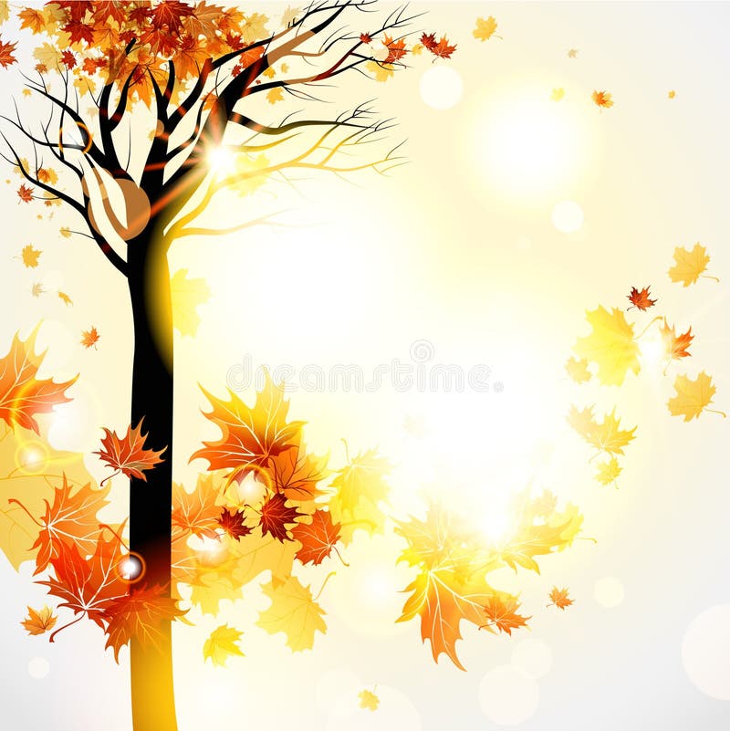 Schöner herbstlicher Hintergrund mit Baum lizenzfreie abbildung Schöner herbstlicher Hintergrund mit Baum lizenzfreie abbildung