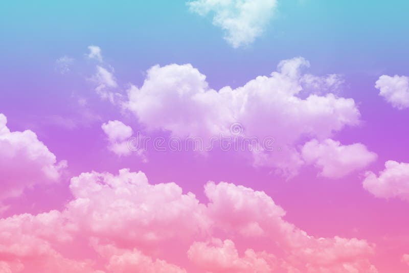 Schöner Jahrgang der bunten Wolke und Himmelskabstrakte für Hintergrund, weiche Farbe stockfotos