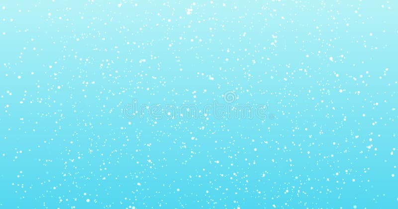 Schöner realistischer Schnee, der auf abstrakte Hintergrund des blauen Himmel fällt. Kopienraumanimation.