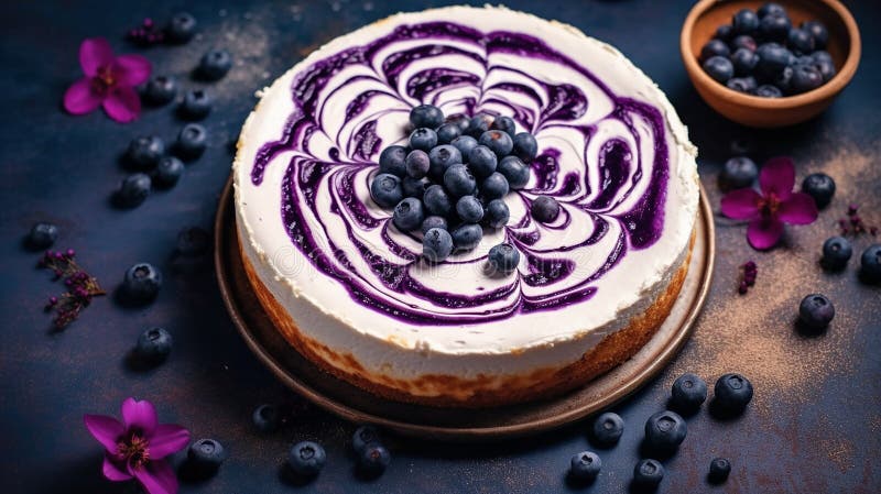 Schönes Design Traubenkuchen violett-weißer Kuchen Design stock abbildung