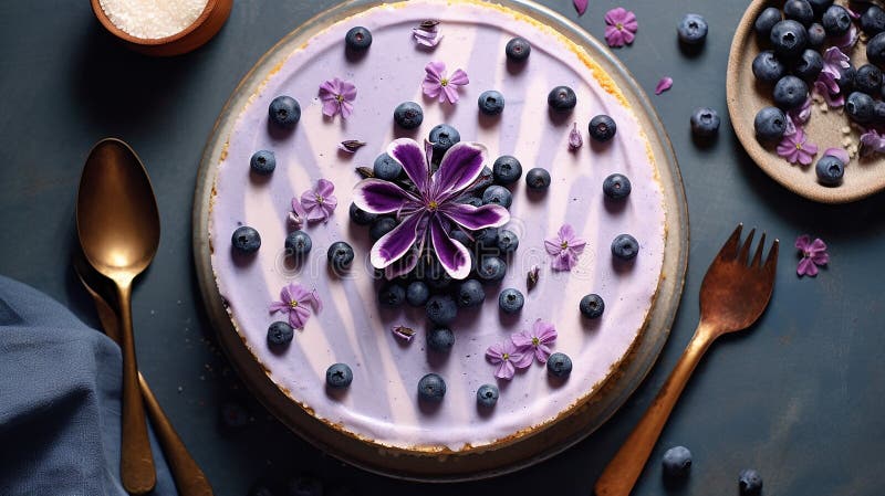 Schönes Design Traubenkuchen violett-weißer Kuchen Design stock abbildung