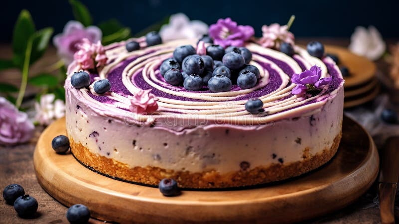 Schönes Design Traubenkuchen violett-weißer Kuchen Design stock abbildung