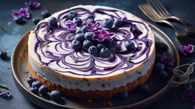 Schönes Design Traubenkuchen violett-weißer Kuchen Design stock abbildung