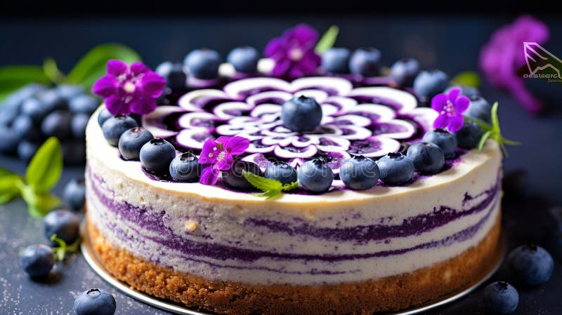 Schönes Design Traubenkuchen violett-weißer Kuchen Design stock abbildung