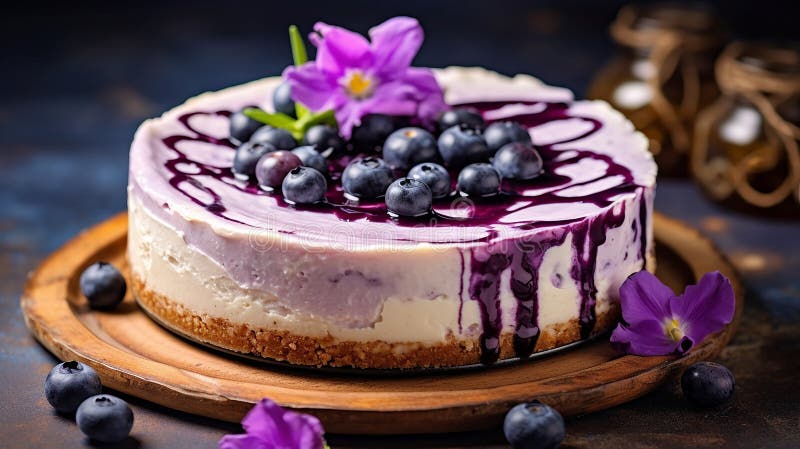 Schönes Design Traubenkuchen violett-weißer Kuchen Design lizenzfreie abbildung