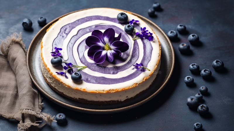 Schönes Design Traubenkuchen violett-weißer Kuchen Design lizenzfreie abbildung