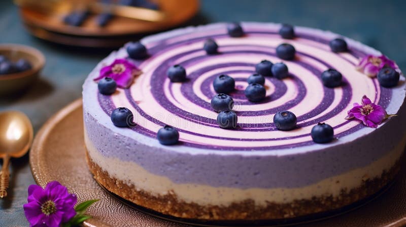 Schönes Design Traubenkuchen violett-weißer Kuchen Design stock abbildung