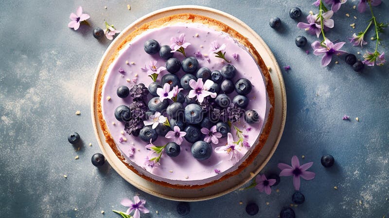Schönes Design Traubenkuchen violett-weißer Kuchen Design stock abbildung