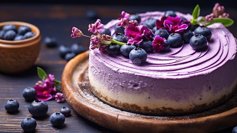 Schönes Design Traubenkuchen violett-weißer Kuchen Design vektor abbildung