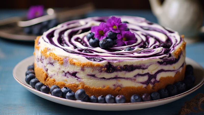 Schönes Design Traubenkuchen violett-weißer Kuchen Design stock abbildung