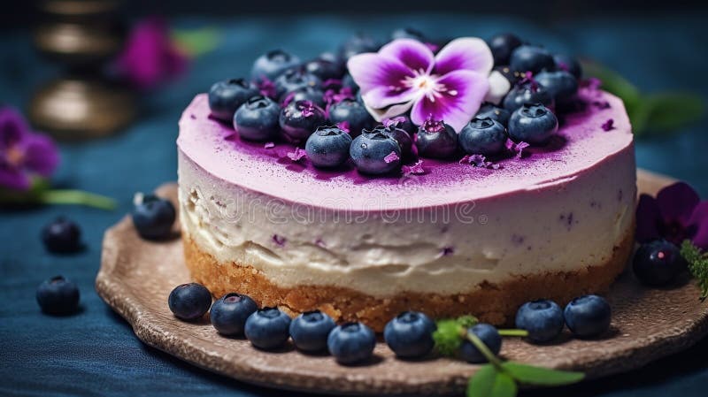 Schönes Design Traubenkuchen violett-weißer Kuchen Design lizenzfreie abbildung
