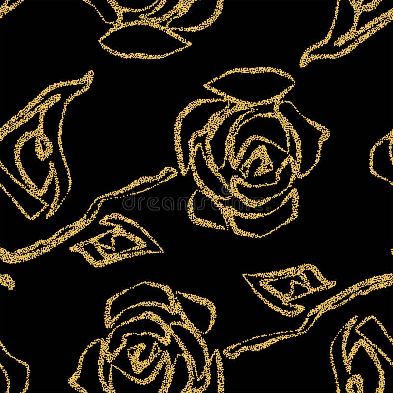 Schönes gelbes und schwarzes nahtloses Muster in den Rosen mit Konturen Von Hand gezeichnete Tiefenlinien und Anschläge Vervollko stock abbildung Schönes gelbes und schwarzes nahtloses Muster in den Rosen mit Konturen Von Hand gezeichnete Tiefenlinien und Anschläge Vervollko stock abbildung