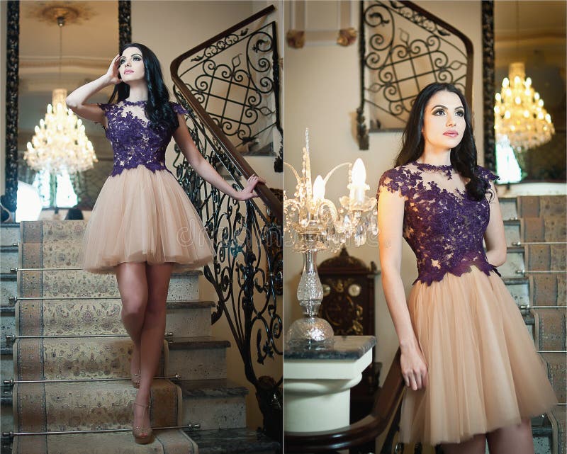 Schönes langes Haarmädchen im Akt färbte das Kleid, das in einer Weinleseszene aufwirft. Junge Schönheit, die ein Spitzekleid im L lizenzfreie stockfotografie Schönes langes Haarmädchen im Akt färbte das Kleid, das in einer Weinleseszene aufwirft. Junge Schönheit, die ein Spitzekleid im L lizenzfreie stockfotografie