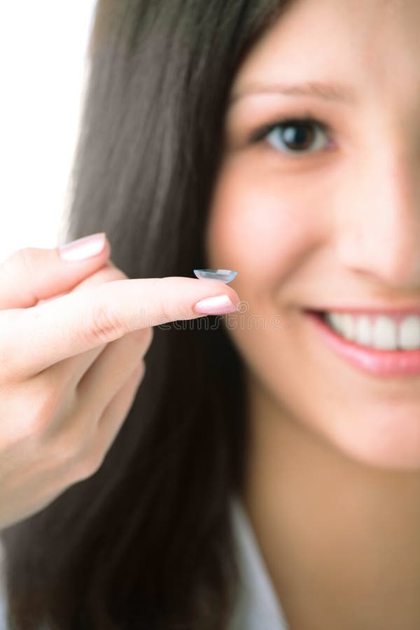 Schönes menschliches Auge und Kontaktlinse stockfoto Schönes menschliches Auge und Kontaktlinse stockfoto