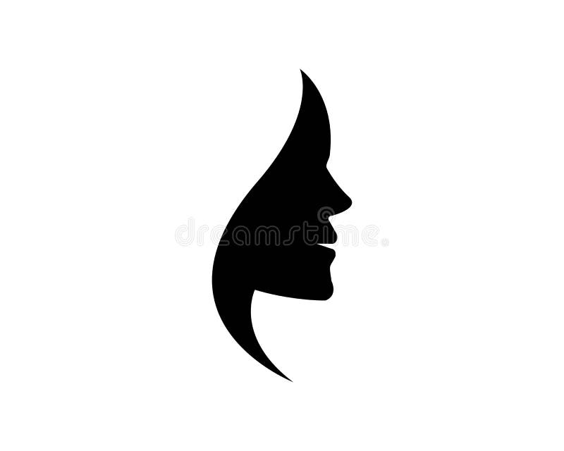 Schönheits-Frauen-Ikonen-Logo stock abbildung Schönheits-Frauen-Ikonen-Logo stock abbildung