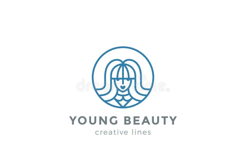Schönheits-Friseursalon Frauen-Logodesignvektor