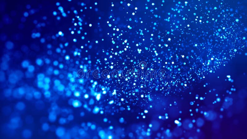 Sci-fi Background. Glow Blue Particles on Blue Background are Hanging in  Air for Bright Festive Presentation with Depth Stock Photo - Image of game,  flying: 151935178