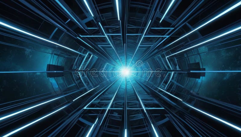 Sci-Fi Tunnel to Light royalty free stock photography