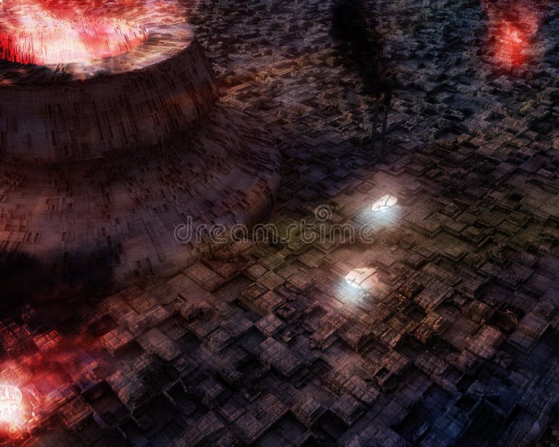 sci FI πόλεων ελεύθερη απεικόνιση δικαιώματος sci FI πόλεων ελεύθερη απεικόνιση δικαιώματος