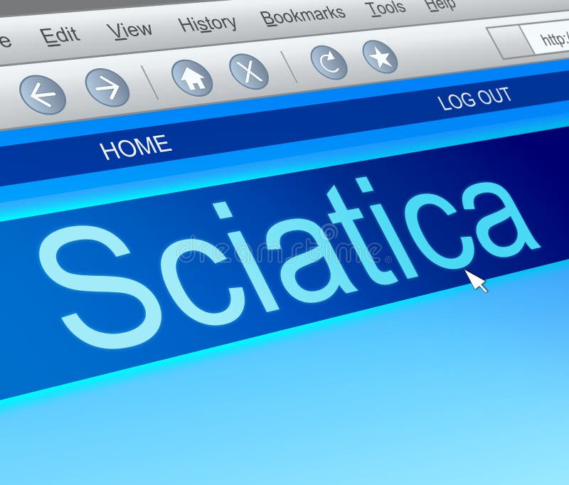 Sciatica concept. royalty free illustration Sciatica concept. royalty free illustration