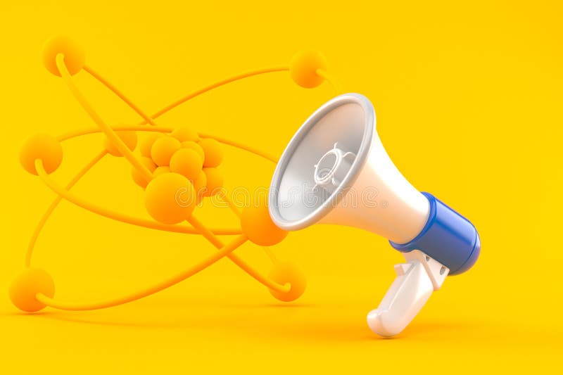 Science Background with Megaphone Stock Illustration Illustration of