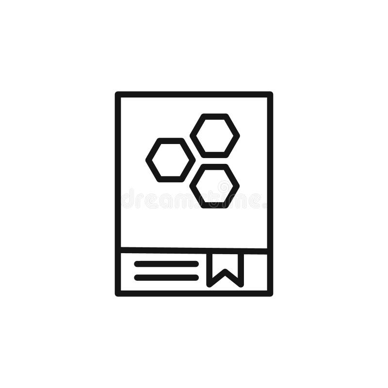 Science book logo sign vector outline royalty free illustration