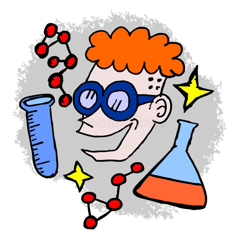 Science cartoon royalty free illustration