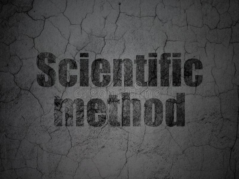 Science concept: Scientific Method on grunge wall stock illustration